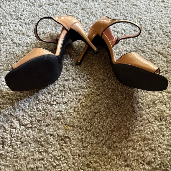 Prada Women's Beige Open-Toe Heels - Picture 2 of 3